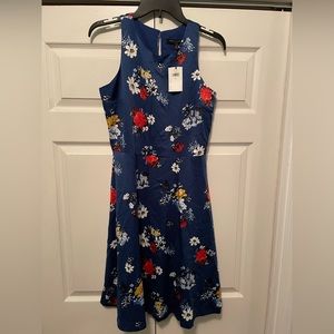 NWT blue silk BRFactory dress size 6